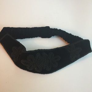 Elegant Black Floral Women's Belt